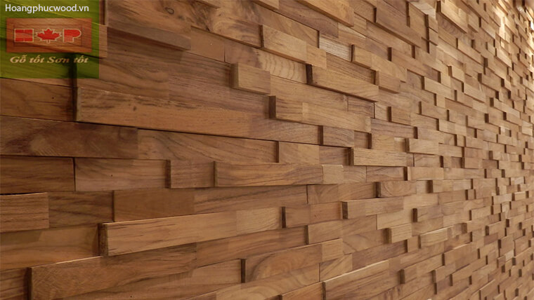 Thiết kế, cung cấp và lắp đặt ván ốp tường gỗ Teak (Giả Tỵ) - Tp HCM