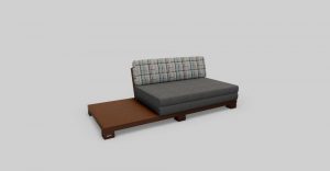 Wooden Sofa With Sub Tabs