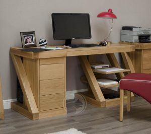 Bàn Làm Việc Gỗ Sồi Tự Nhiên Hiện đại Chữ Z 8
